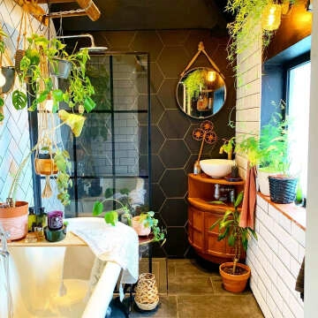 Hexagon Black Wall Tile