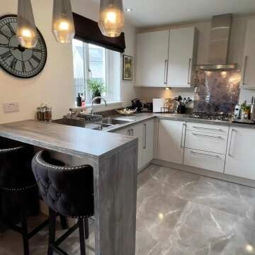Marmy Grey Polished Marble Effect Porcelain Floor Tile
