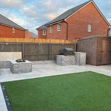Onea Grey Stone Effect Large Outdoor Porcelain Slab Tile