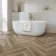 Baron Dark Oak Wood Effect Matt Porcelain Floor Tile