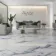 Calacatta Blue Marble Effect Polished Porcelain Floor Tile