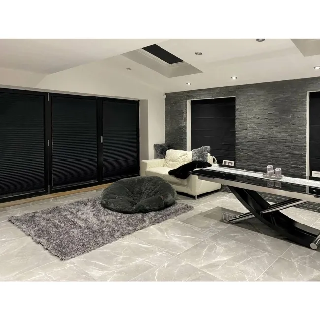Marmy Grey Polished Marble Effect Porcelain Floor Tile