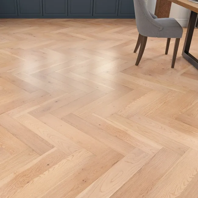 Alpes Grey Oak Herringbone Engineered Wood 15mm Invisible Oiled