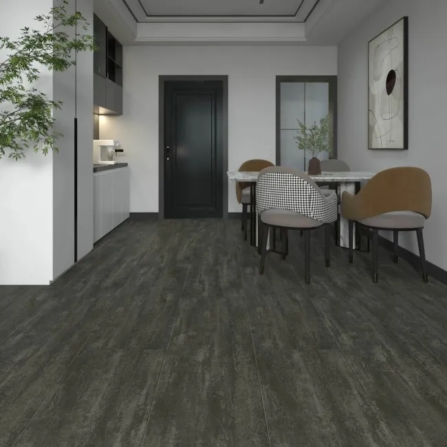 Antalya Anthracite Stone Tile Luxury Click Vinyl Flooring 6mm