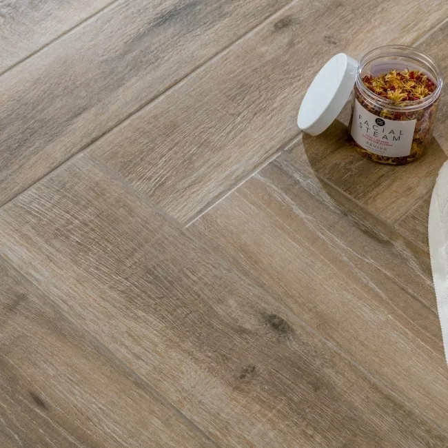 Baron Dark Oak Wood Effect Matt Porcelain Floor Tile