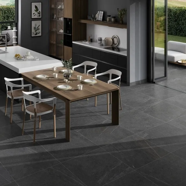 Bellevue Graphite Stone Effect Matt Anti Slip Porcelain Tile