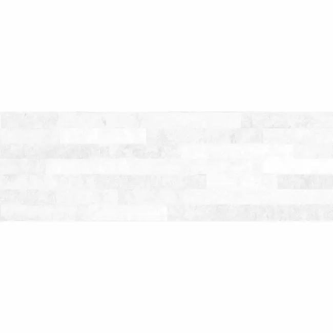 Brickstone White Matt Split Face Effect Porcelain Wall Tile