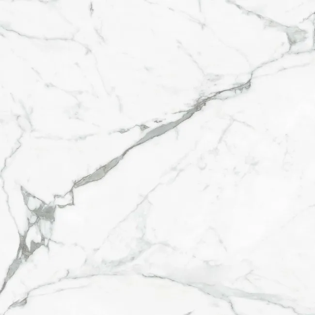 Carrera White Marble Effect Large Matt Porcelain Floor Tile