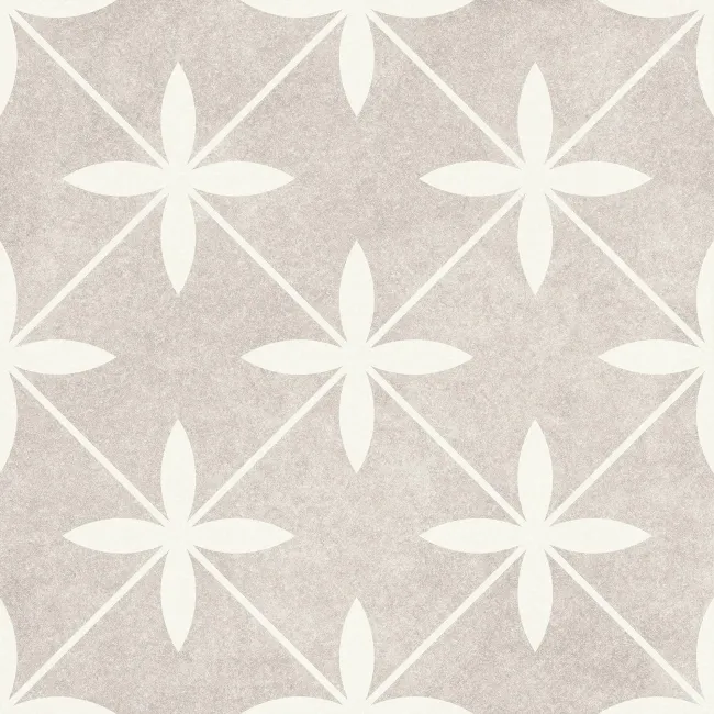 Mijas Ivory Patterned Matt Ceramic Floor Tile