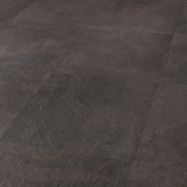 Mustang Black Slate Effect Matt Porcelain Floor Tile