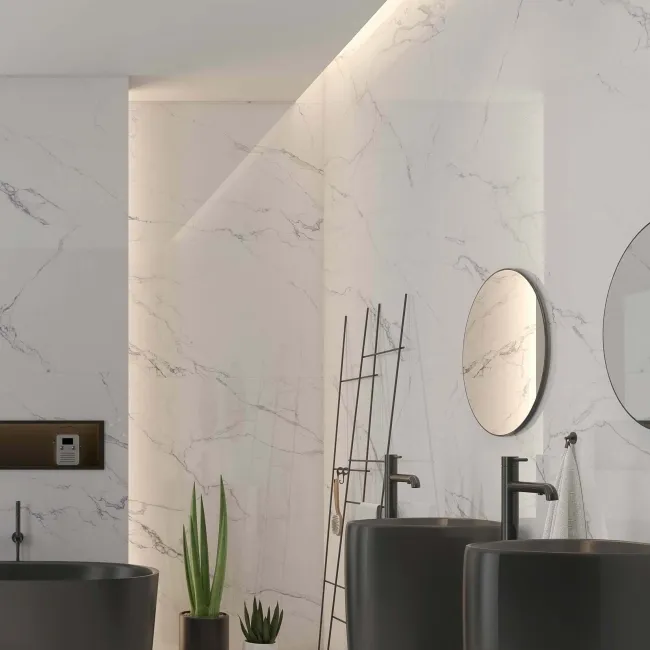 Mystery Carrara White Marble Effect Matt Ceramic Wall and Floor Tile