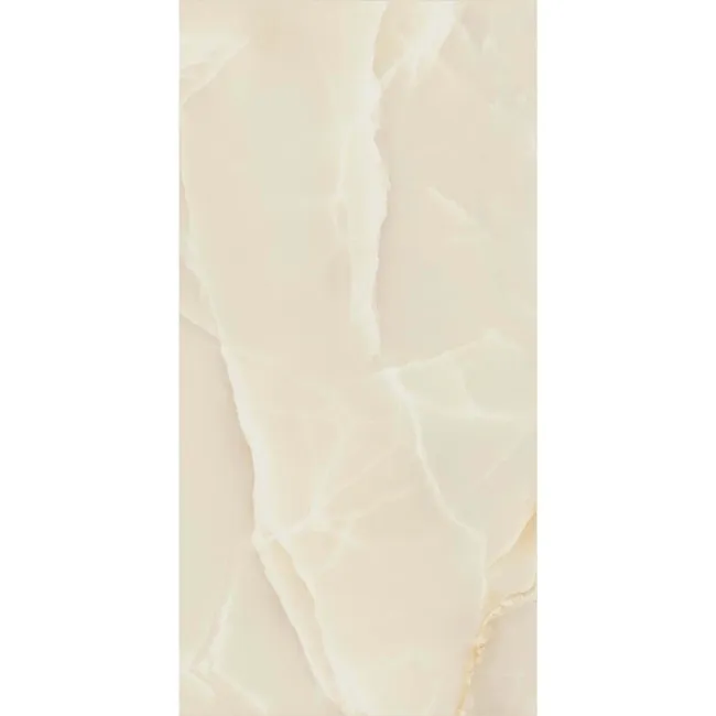 Onyx Marble Effect Cream Polished Porcelain Wall and Floor Tile