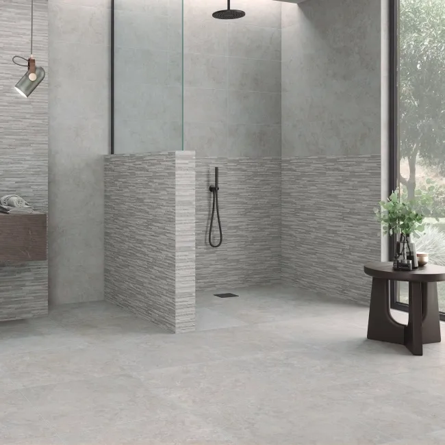 Premiere Grey Stone Effect Matt Ceramic Wall Tile