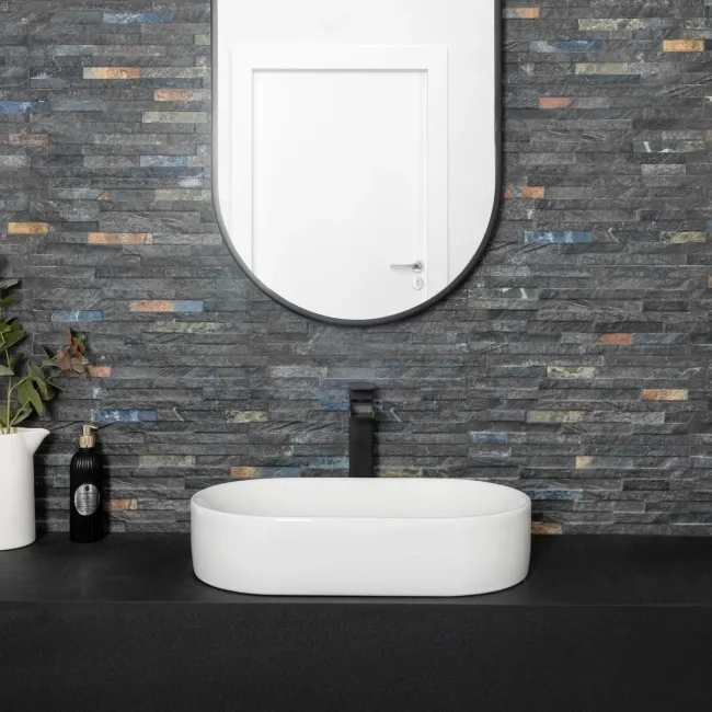 Rio Black Split Face Effect Italian Porcelain Wall Tile