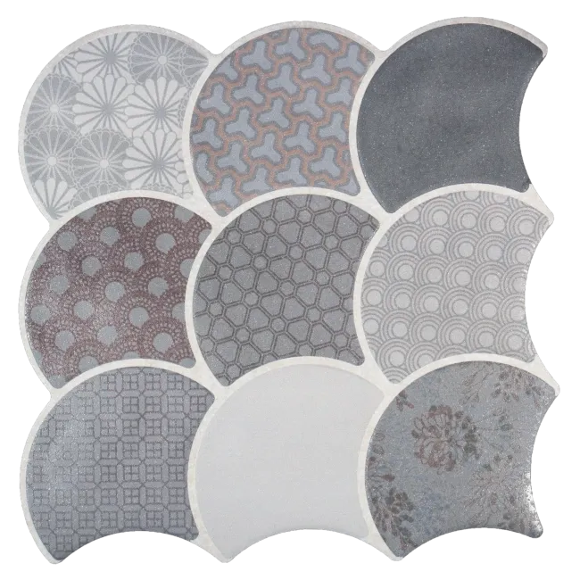 Scale Boho Grey Wall and Floor Tiles