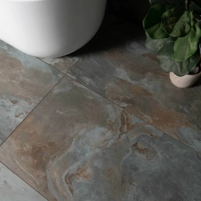 Slate Way Green Matt Porcelain Wall and Floor Tile