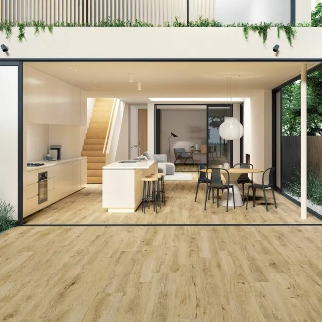 Verbier Honey Large Wood Effect Anti-Slip Matt Porcelain Floor Tile