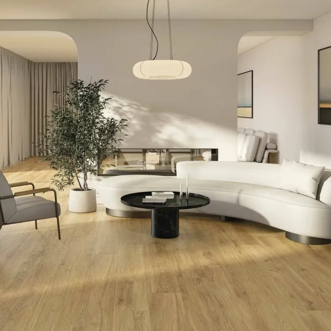 Verbier Honey Large Wood Effect Anti-Slip Matt Porcelain Floor Tile